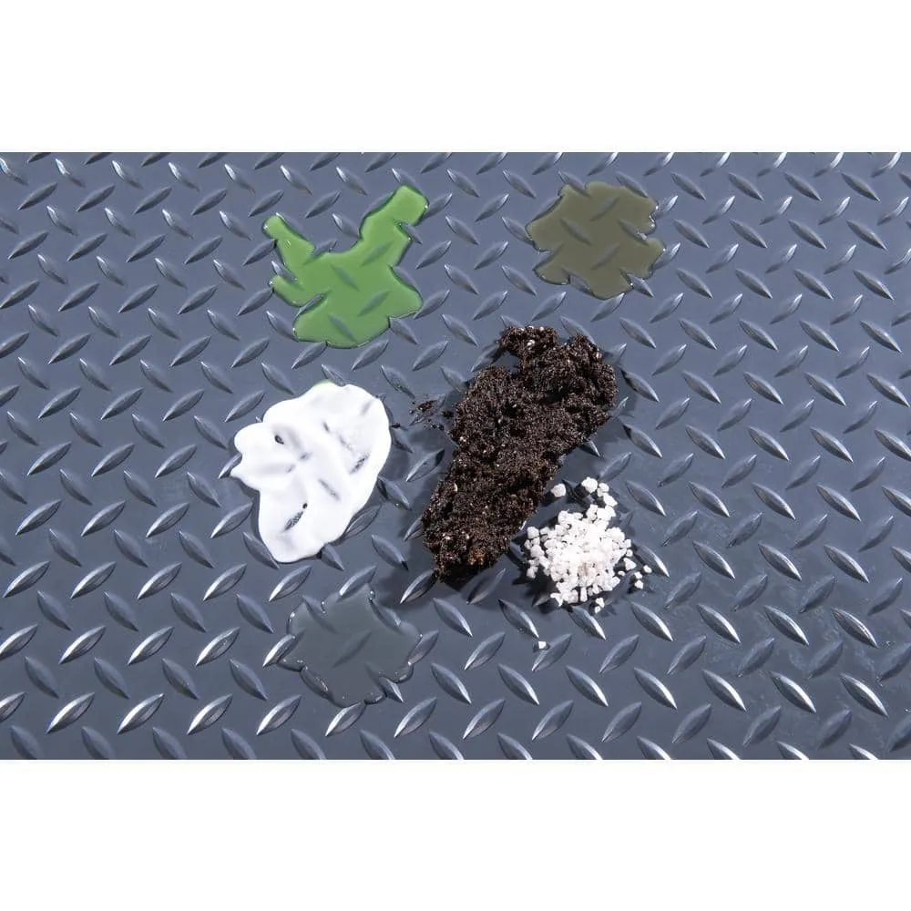 G-Floor Diamond Tread 5 ft. x 10 ft. Slate Grey Commercial Grade Vinyl Garage Flooring Cover and Protector, photo 8 of 8