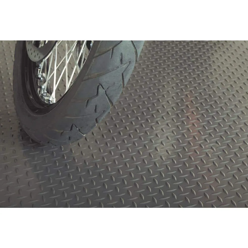 G-Floor Diamond Tread 5 ft. x 10 ft. Slate Grey Commercial Grade Vinyl Garage Flooring Cover and Protector, photo 5 of 8