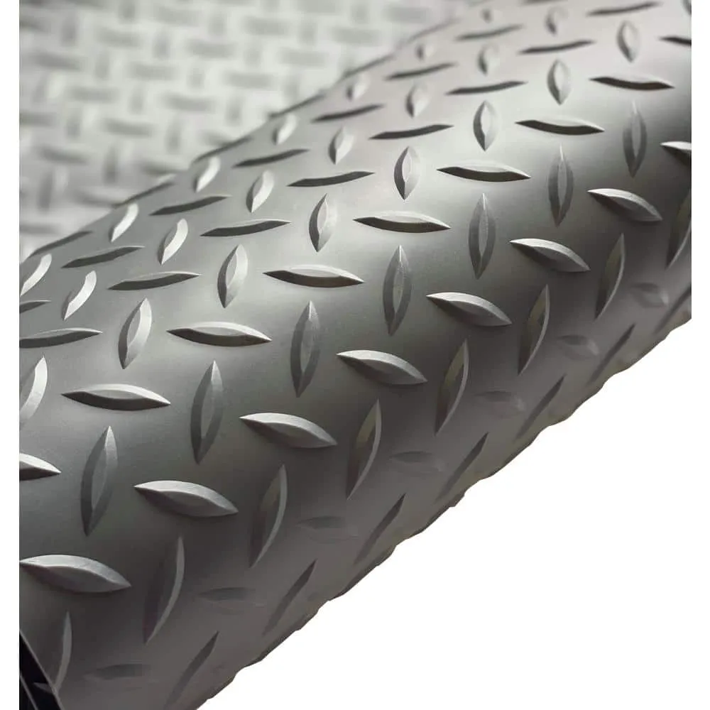 G-Floor Diamond Tread 8.5 ft. x 24 ft. Slate Grey Vinyl Garage Flooring Cover and Protector, photo 2 of 8