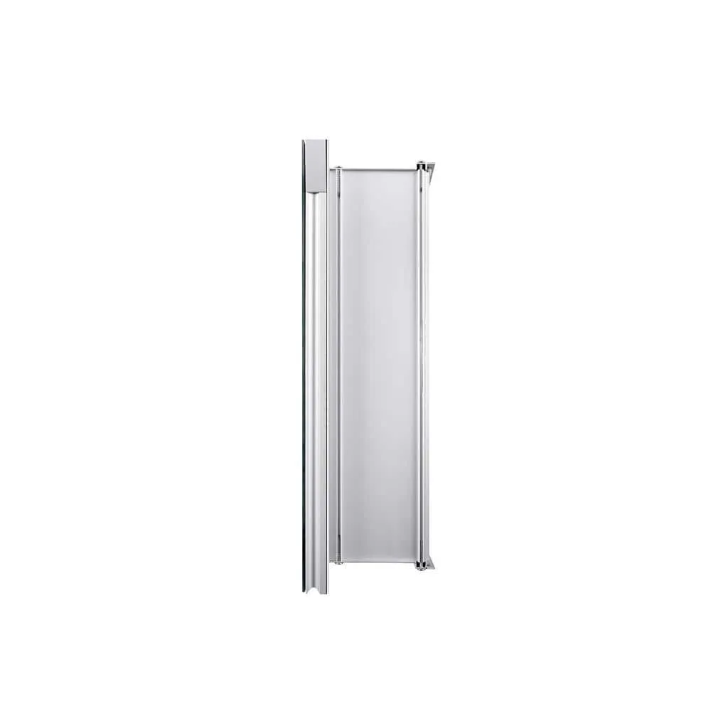 DEERVALLEY Rectangular Aluminum Frameless 15 in. W x 19 in. H Recessed Medicine Cabinet in Sliver with Mirror and Beveled Edge, photo 14 of 14