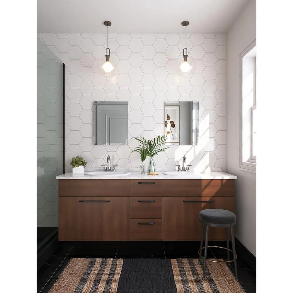 DEERVALLEY Rectangular Aluminum Frameless 15 in. W x 19 in. H Recessed Medicine Cabinet in Sliver with Mirror and Beveled Edge, photo 2 of 14