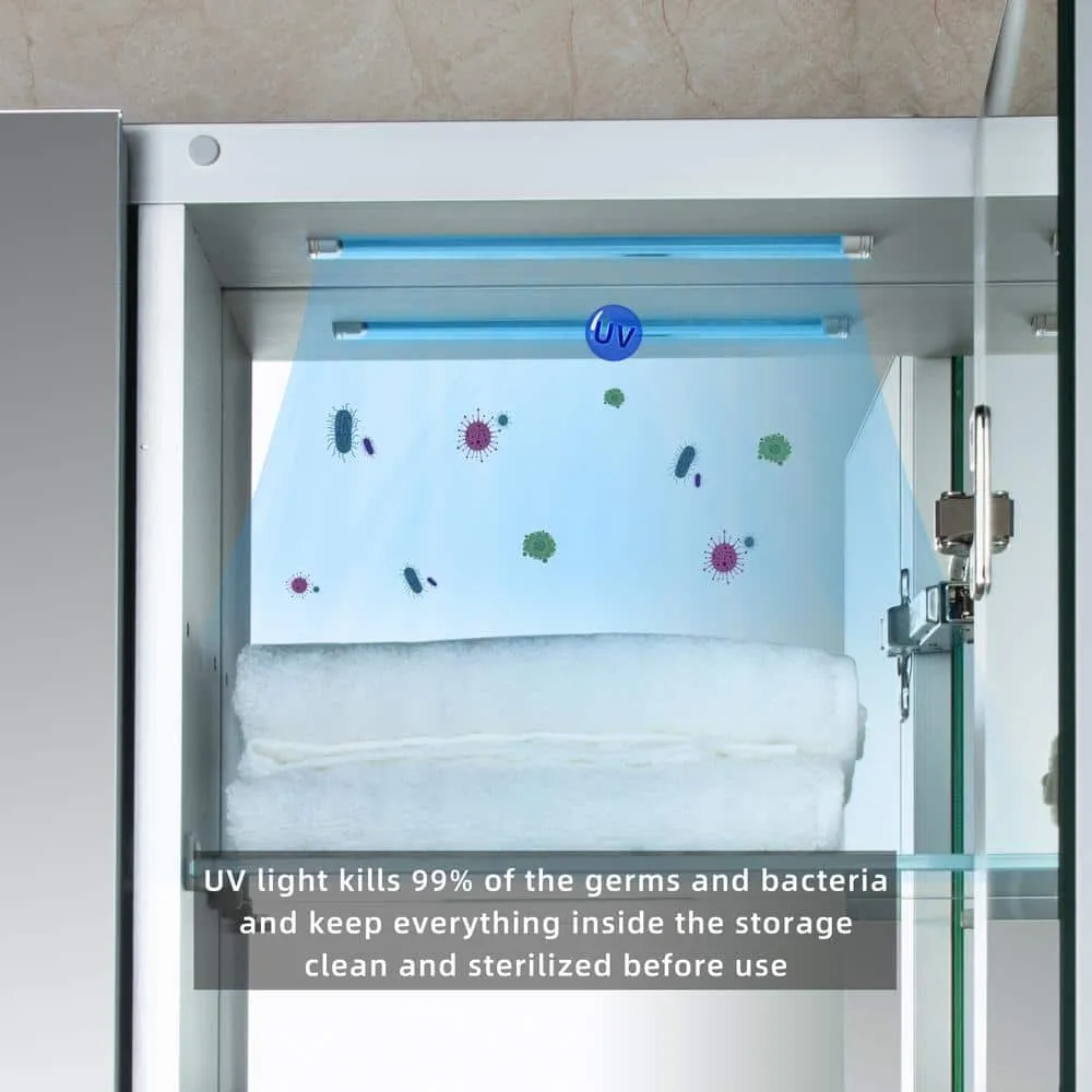 WOODBRIDGE 36 in. W x 30 in. H Surface-Mount Bathroom Medicine Cabinet with Mirror, photo 5 of 15