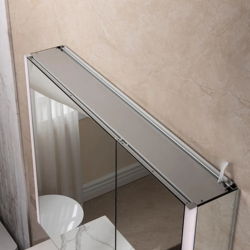 WOODBRIDGE 36 in. W x 30 in. H Surface-Mount Bathroom Medicine Cabinet with Mirror, photo 13 of 15