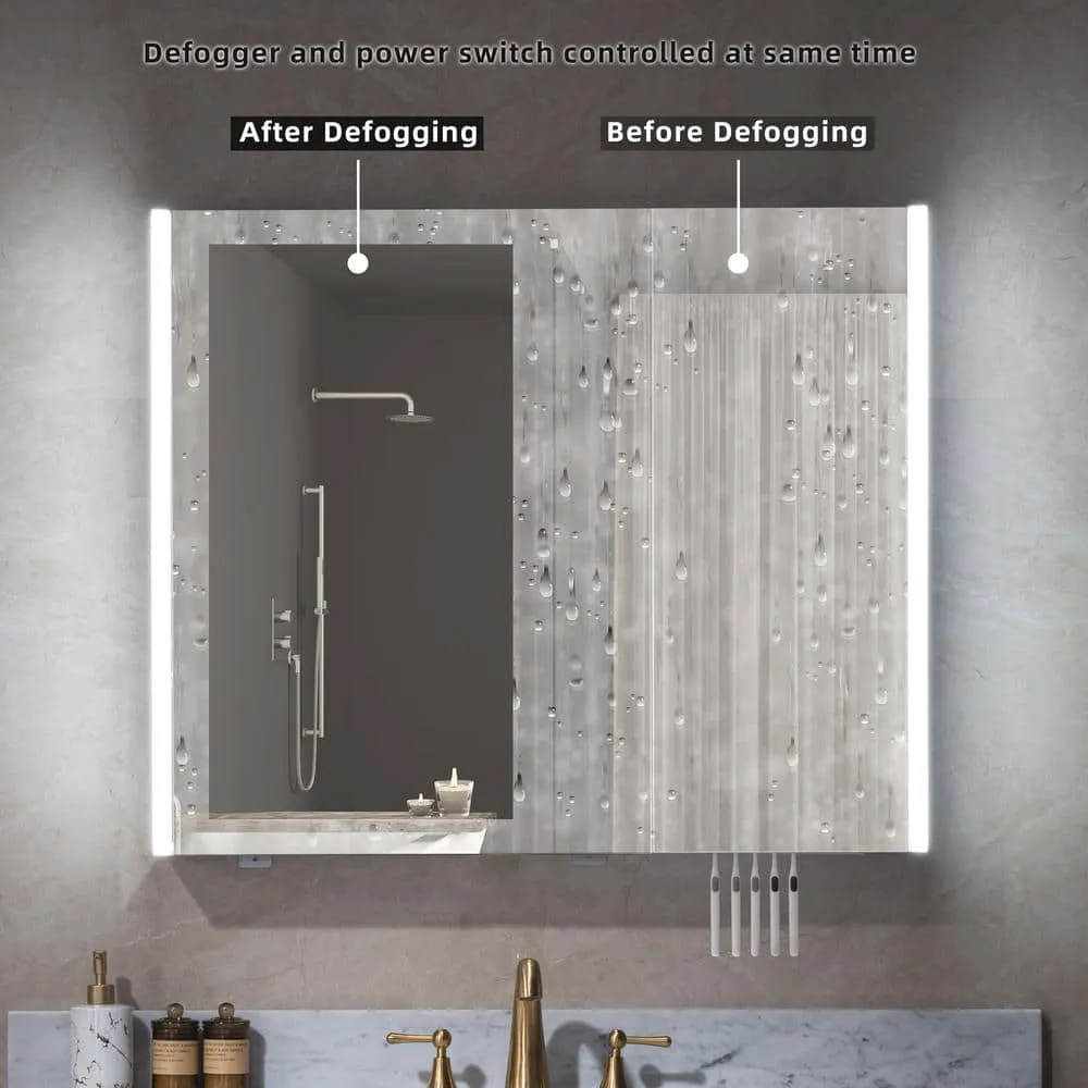 WOODBRIDGE 36 in. W x 30 in. H Surface-Mount Bathroom Medicine Cabinet with Mirror, photo 4 of 15