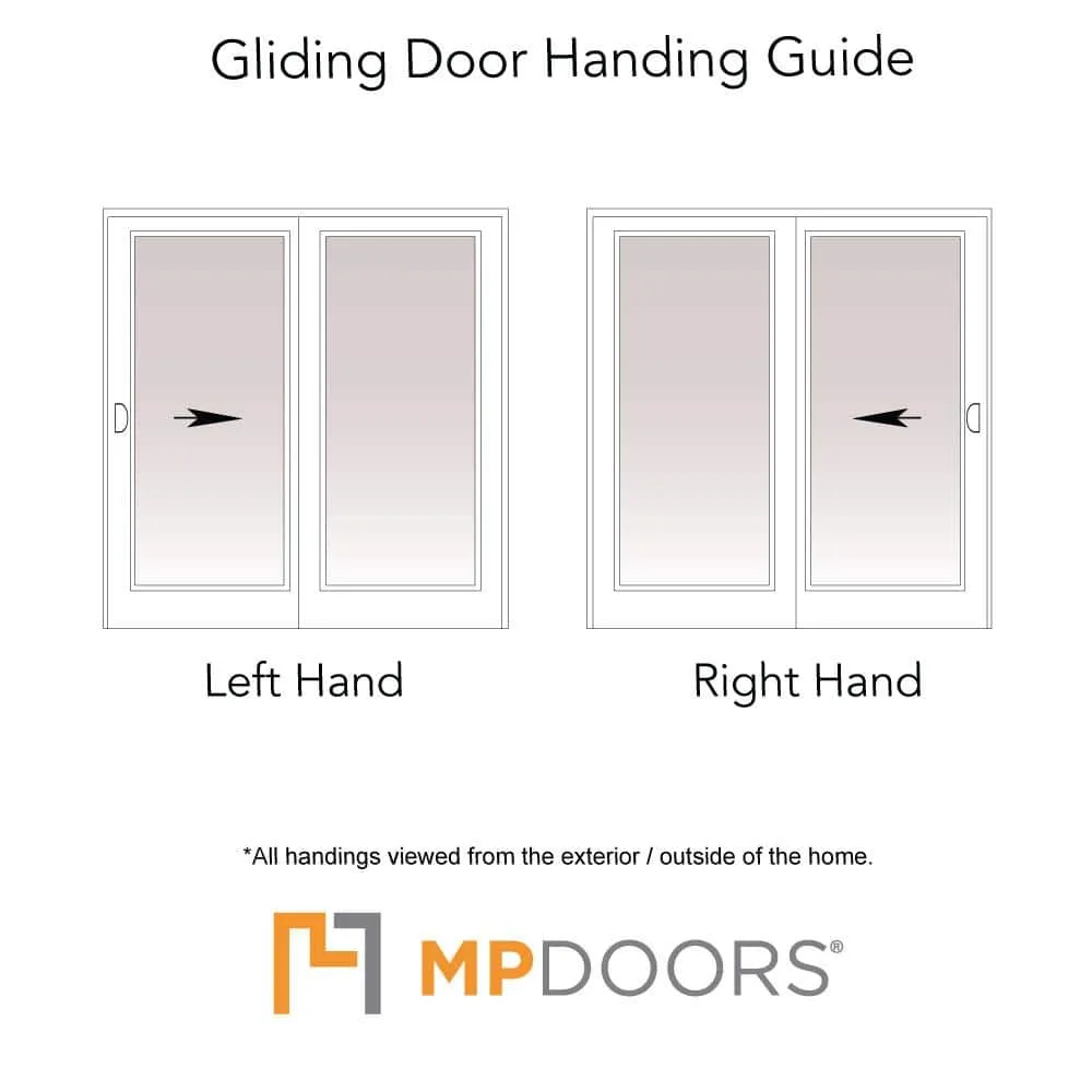 MP Doors 60 in. x 80 in. Smooth White Left-Hand Composite Sliding Patio Door with Built in Blinds, in a room, photo 2 of 2