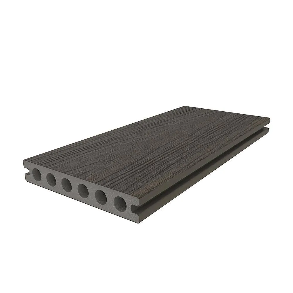 NewTechWood UltraShield Naturale Voyager Series 1 in. x 6 in. x 1 ft. Spanish Walnut Hollow Composite Decking Board Sample, photo 5 of 7