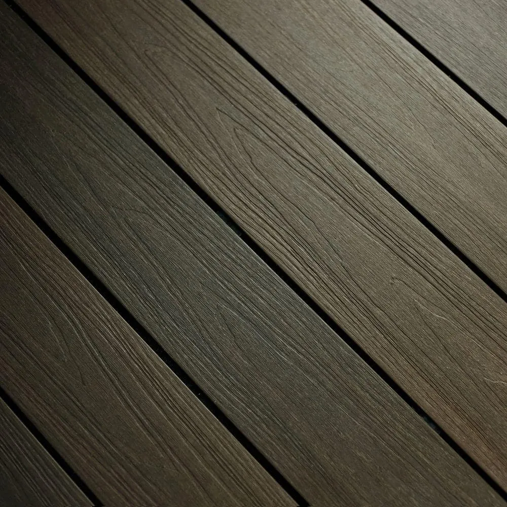 NewTechWood UltraShield Naturale Voyager Series 1 in. x 6 in. x 1 ft. Spanish Walnut Hollow Composite Decking Board Sample, photo 4 of 7