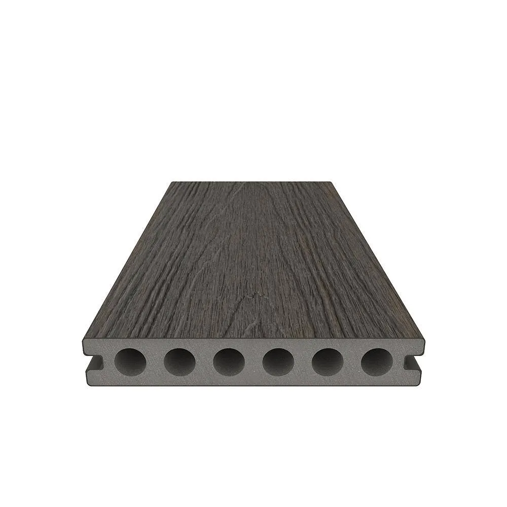NewTechWood UltraShield Naturale Voyager Series 1 in. x 6 in. x 1 ft. Spanish Walnut Hollow Composite Decking Board Sample, photo 3 of 7