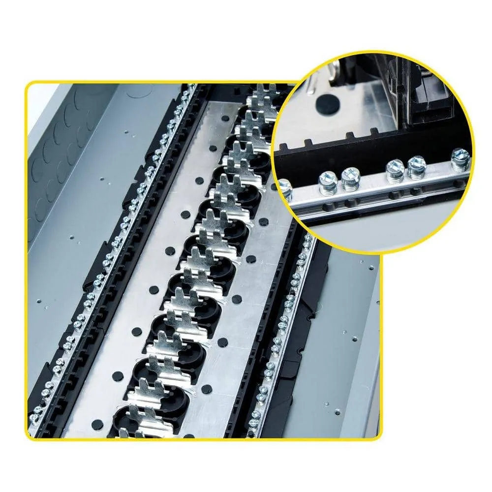 Square D Homeline 100-Amp 20-Space 40-Circuit Indoor Main Breaker Plug-On Neutral Load Center, photo 8 of 10