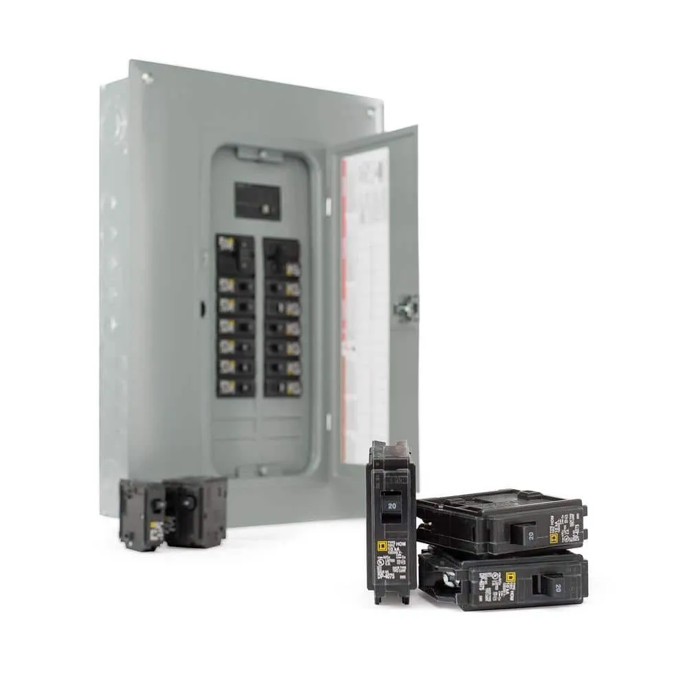 Square D Homeline 100-Amp 20-Space 40-Circuit Indoor Main Breaker Plug-On Neutral Load Center, photo 6 of 10