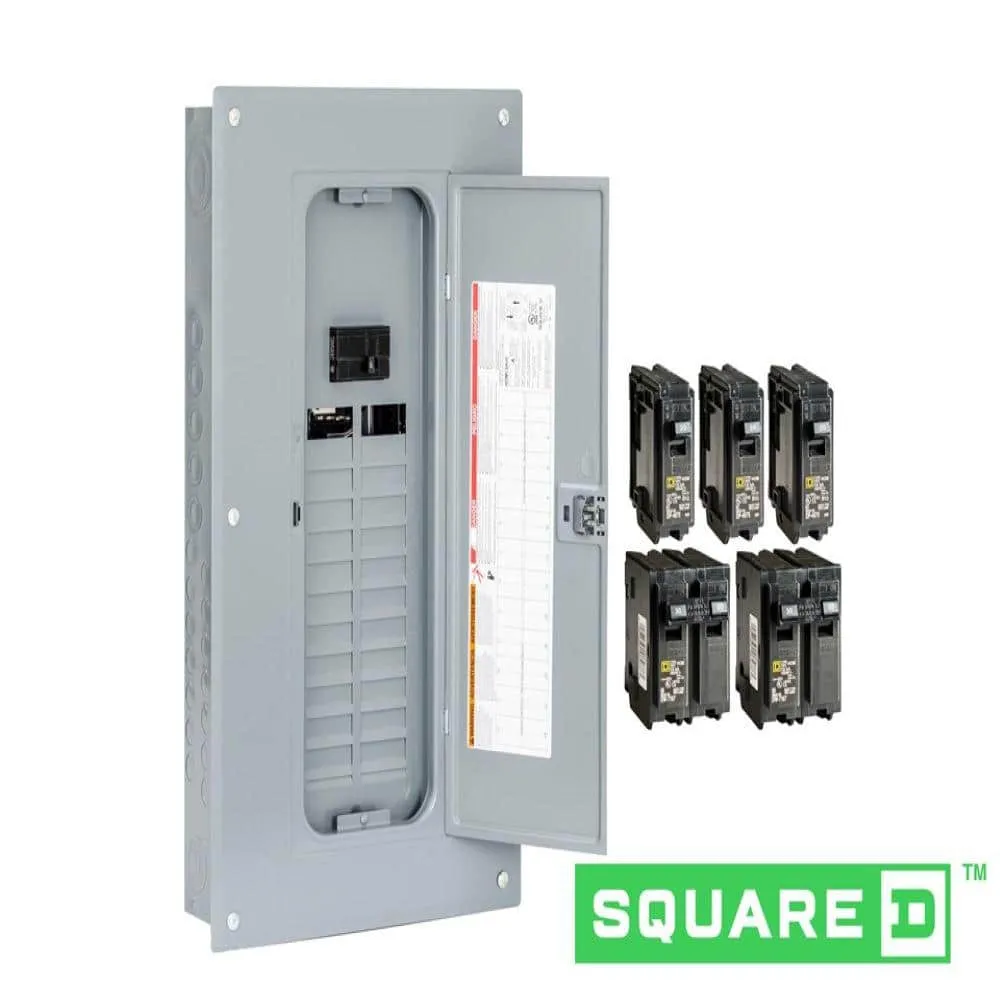 Square D Homeline 100-Amp 24-Space 48-Circuit Indoor Main Breaker Plug-On Neutral Load Center, photo 11 of 11