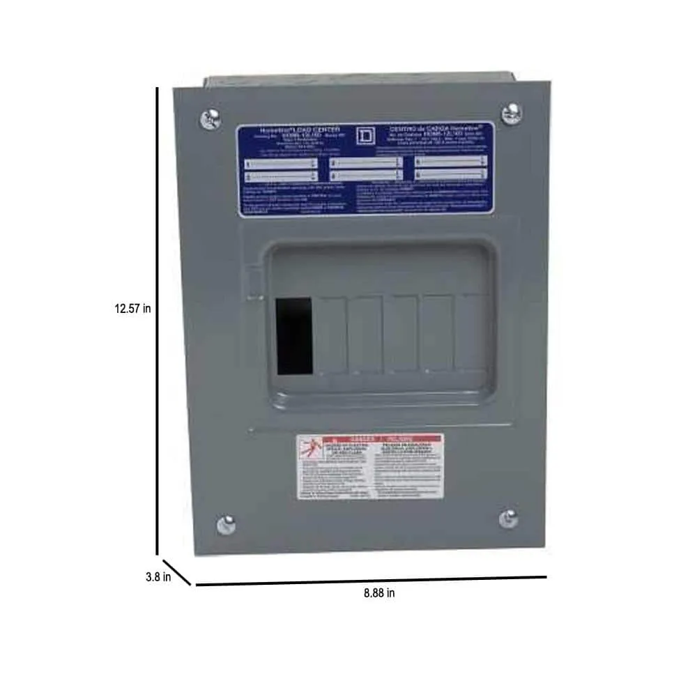 Square D Homeline 100-Amp 6-Space 12-Circuit Indoor Convertible Load Center, photo 8 of 9