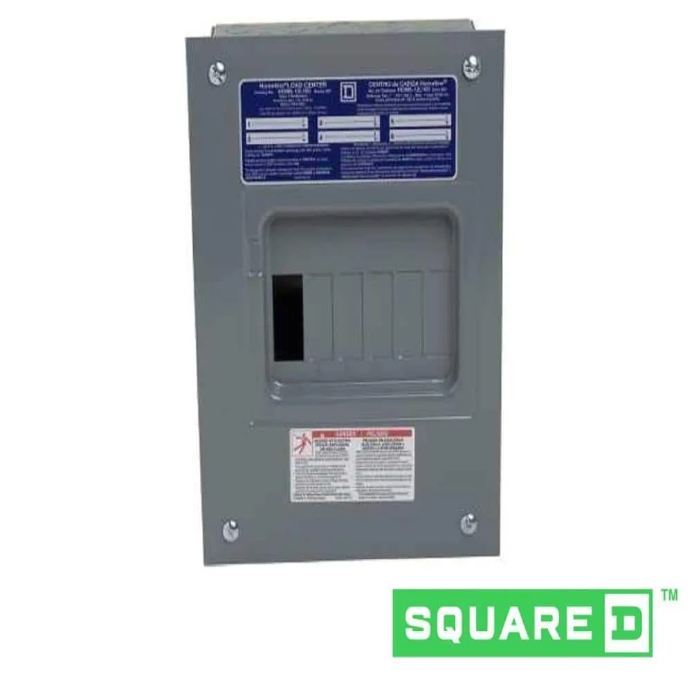 Square D Homeline 100-Amp 6-Space 12-Circuit Indoor Convertible Load Center, photo 2 of 9
