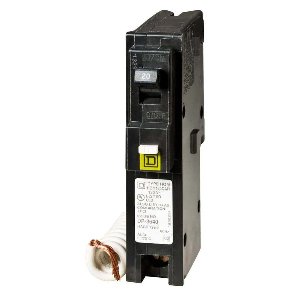 Square D Homeline 20 Amp Single-Pole Combination Arc Fault Circuit Breaker(HOM120CAFIC), photo 4 of 13