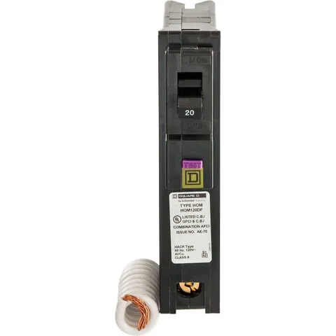 20A Homeline Single-Pole Dual Function CAFCI/GFCI Breaker