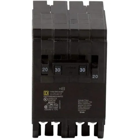 Homeline Quad Tandem 2-20/1-30 Amp Circuit Breaker