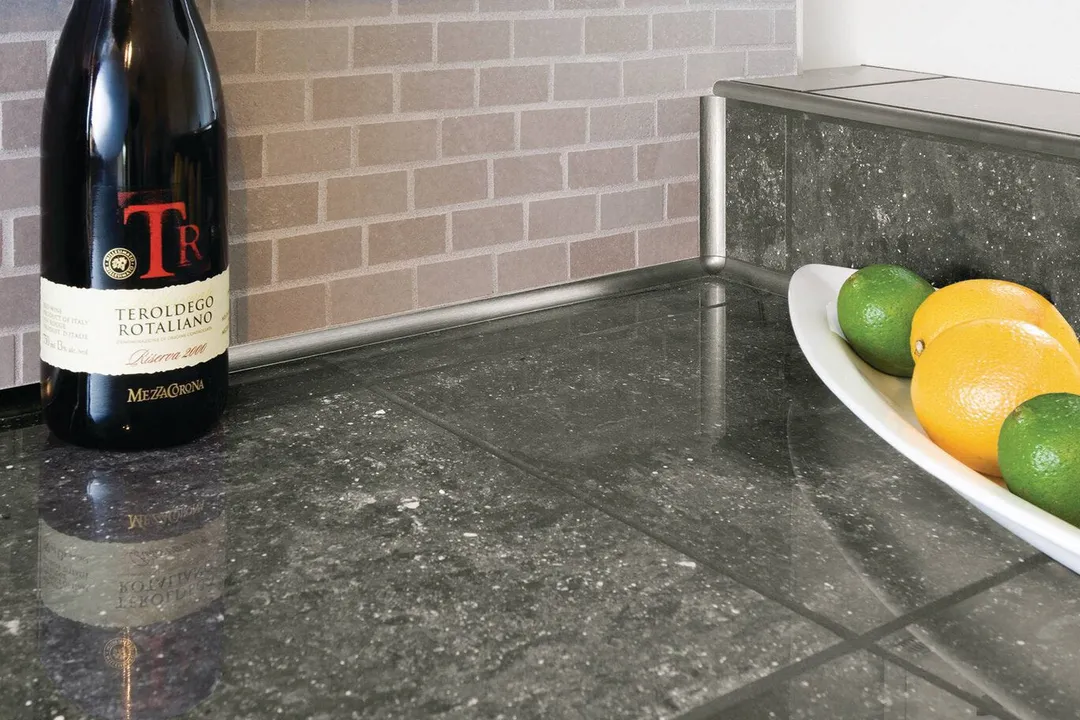 Schluter Systems DILEX-AHK 0.5-in W x 98.5-in L Light Anthracite Textured Color-Coated Aluminum Tile Edge Trim, photo 3 of 6