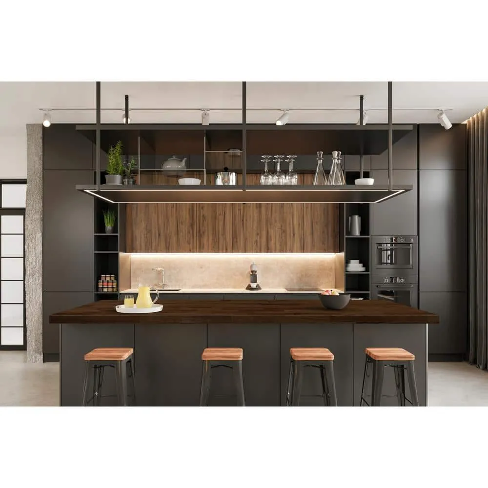 MSI 6 ft. L x 25 in. D x 1.5 in. T Finished Hevea Butcher Block Standard Countertop in Brown With Eased Edge, photo 5 of 11