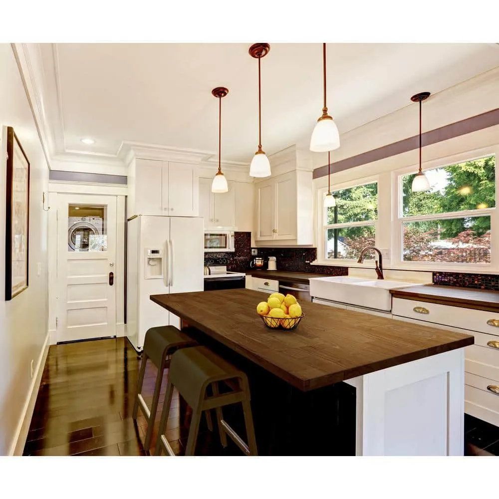 MSI 6 ft. L x 25 in. D x 1.5 in. T Finished Hevea Butcher Block Standard Countertop in Brown With Eased Edge, photo 2 of 11