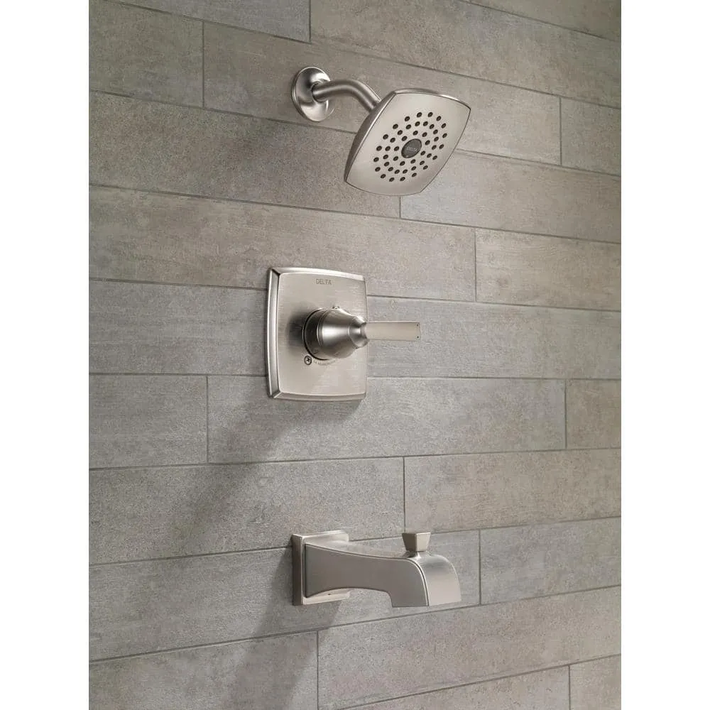 Delta Ashlyn Stainless 1-Handle Pressure Balance Tub and Shower Faucet Trim Kit (Valve Not Included), photo 7 of 8