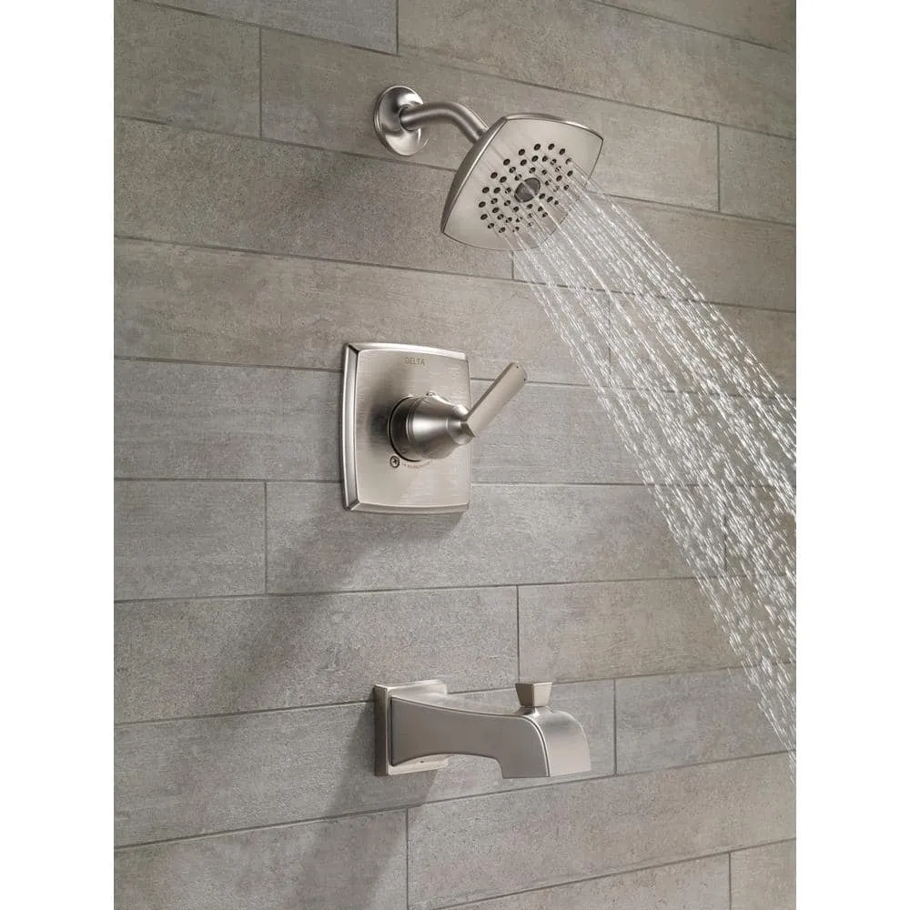 Delta Ashlyn Stainless 1-Handle Pressure Balance Tub and Shower Faucet Trim Kit (Valve Not Included), photo 2 of 8