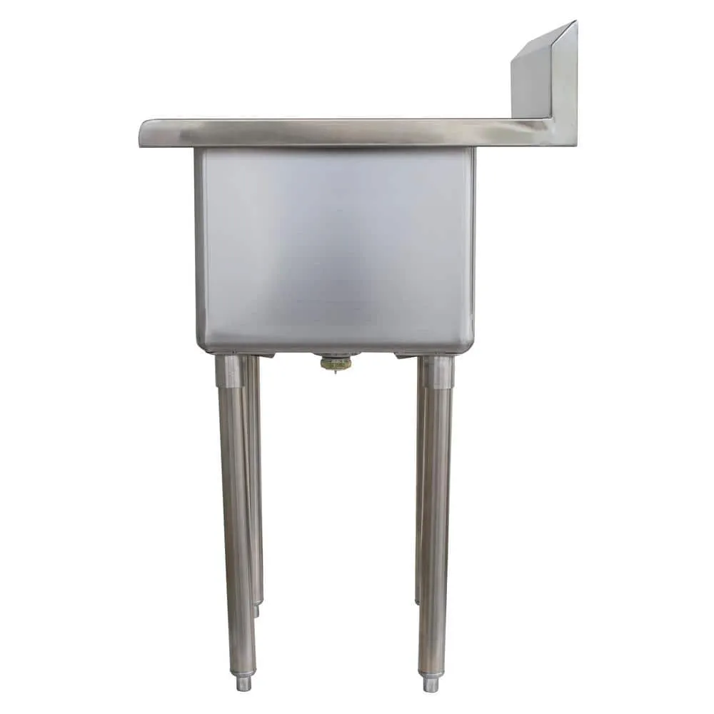AmeriHome 21.5 in. x 24 in. Stainless Steel Utility Wall Mount Sink, photo 8 of 10