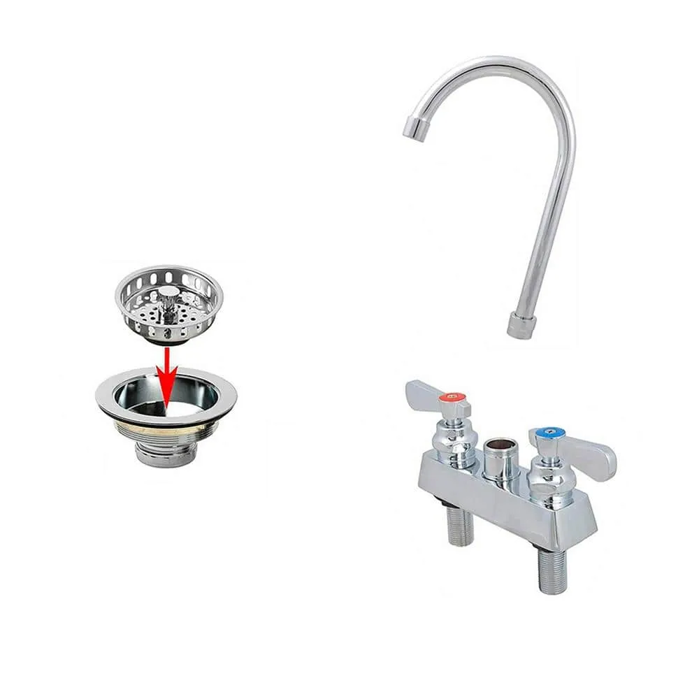 AMGOOD 18.5" x 13" Stainless Steel Drop-in Sink with Faucet - NSF Certified, photo 3 of 4