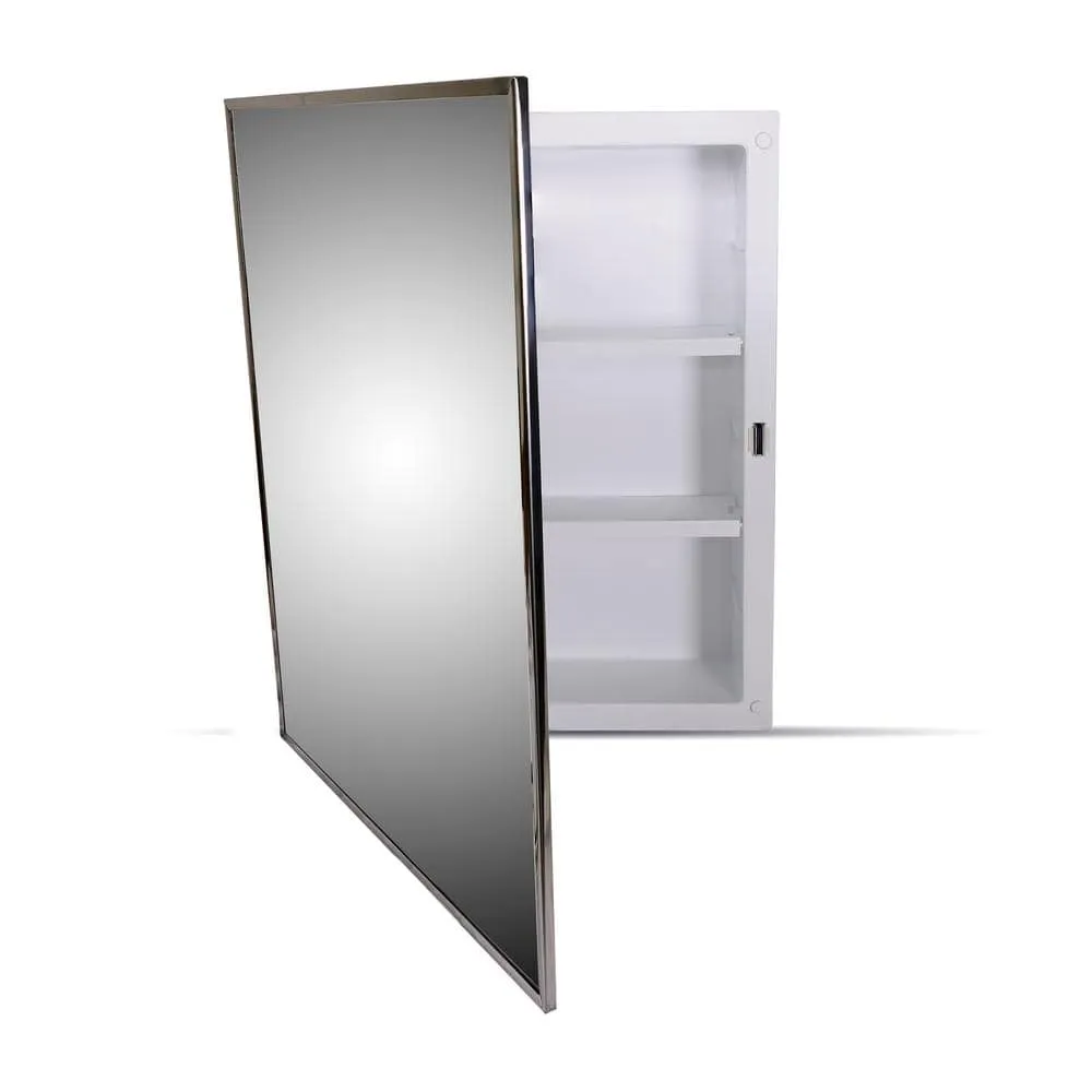JENSEN Styleline 16 in. W x 20 in. H x 3.75 in. D Recessed Medicine Cabinet in Stainless Steel, photo 2 of 2