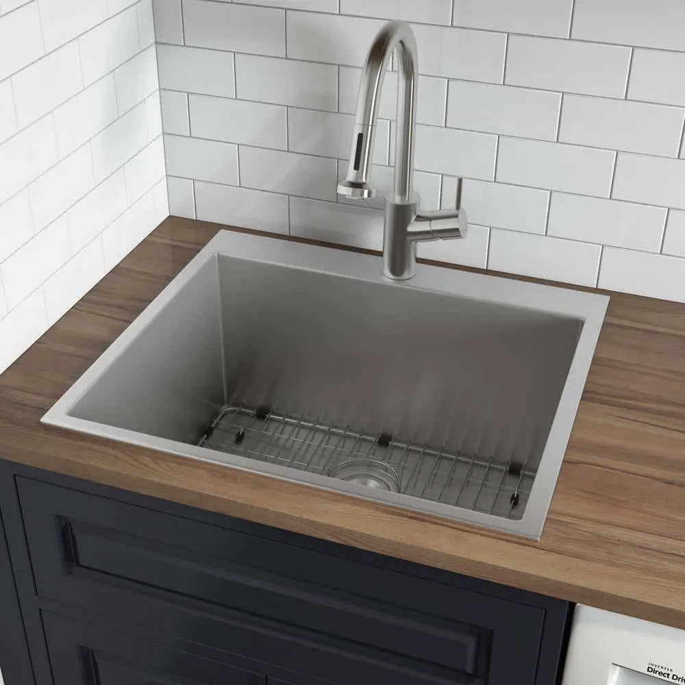Ruvati Forma Pro 16-Gauge Stainless Steel Drop-In Laundry Utility Sink, photo 2 of 10
