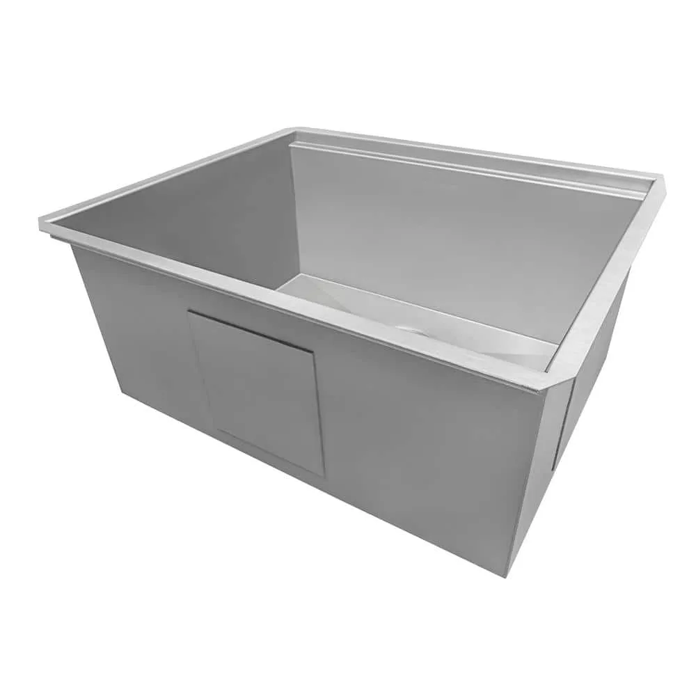 Ruvati Alto 27-Inch Undermount 16 Gauge Stainless Steel Deep Laundry Utility Workstation Sink, photo 7 of 8