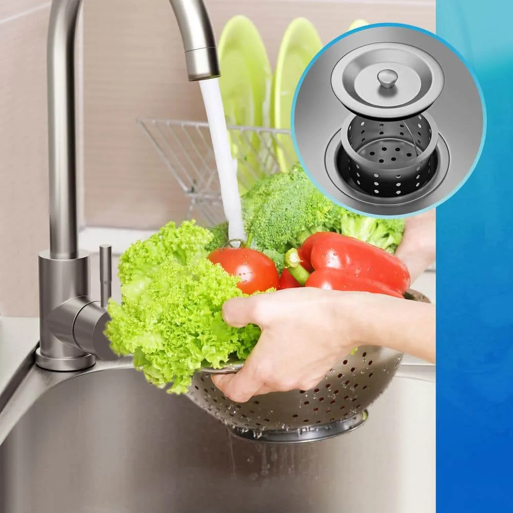 UKISHIRO 19.6 in. D x 21.6 in. W 7.6 gal Stainless Steel Laundry Utility Sink with Faucet, photo 4 of 9