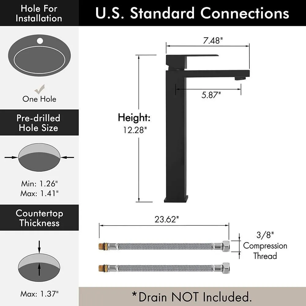 Unbranded Commercial Stainless Steel Metering Double Handle Bathroom Sink Faucet, photo 3 of 5