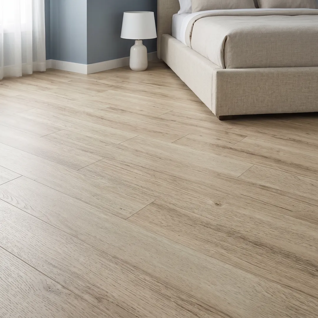 Ellyn Hickory 12-mil x 7-3/32-in W x 47-in L Waterproof Interlocking Luxury Vinyl Plank Flooring (17.33-sq ft/ Carton), in a room, photo 2 of 2