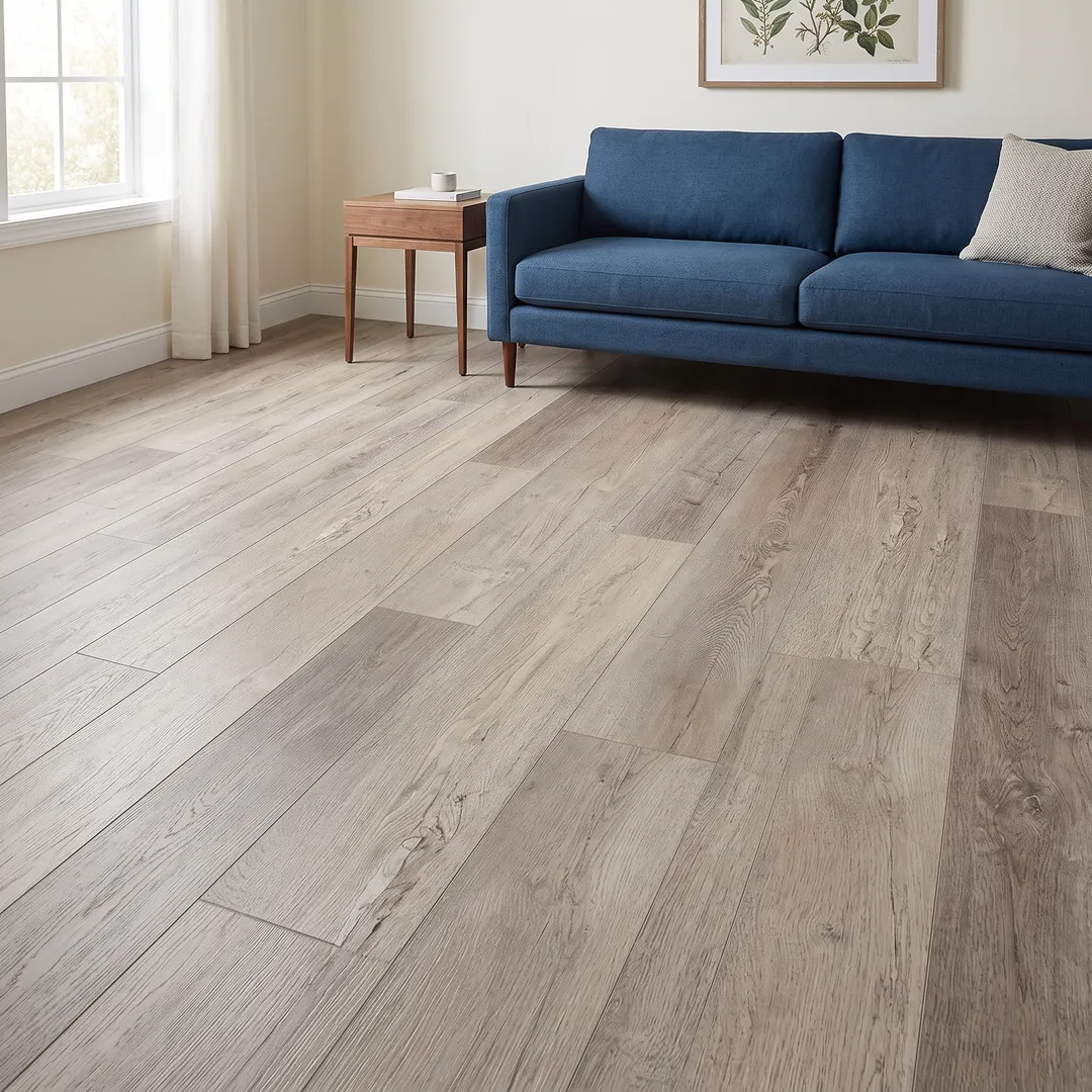 Harvest 12-mil x 7-in W x 48-in L Waterproof Interlocking Luxury Vinyl Plank Flooring (18.78-sq ft/ Carton), in a room, photo 2 of 2