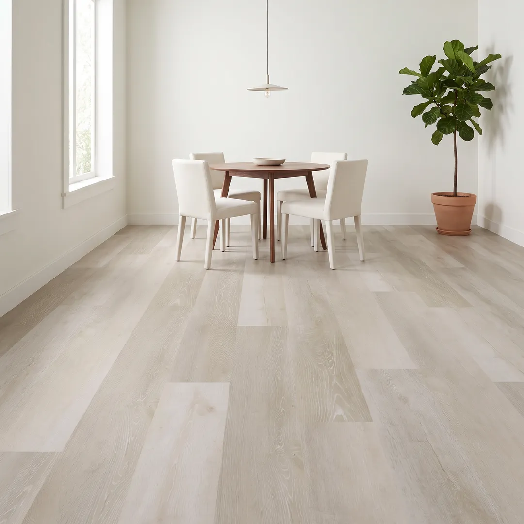 STAINMASTER Seasalt 6-mm x 7-in W x 48-in L Waterproof Interlocking Luxury Vinyl Plank Flooring (18.78-sq ft/case), in a room, photo 2 of 2