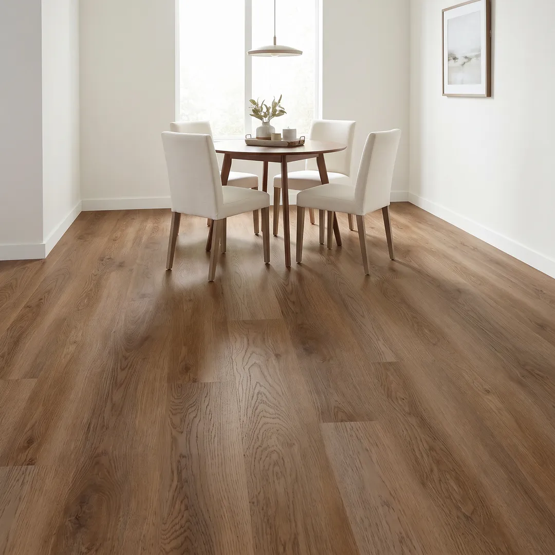 Sunflour Point 12-mil x 7-in W x 48-in L Waterproof Interlocking Luxury Vinyl Plank Flooring (18.78-sq ft/ Carton), in a room, photo 2 of 2