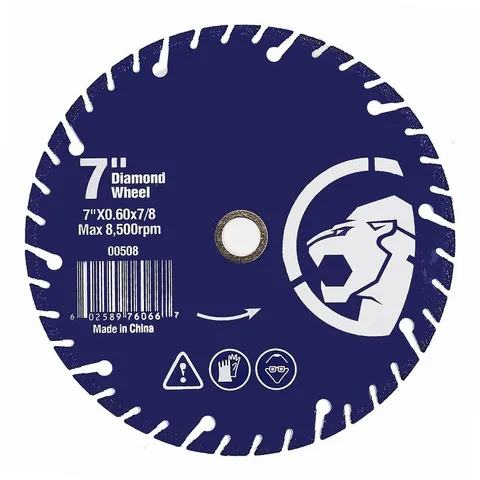 7 in. Diamond Edge Cut Off Abrasive Wheel with 7/8 in. Arbor