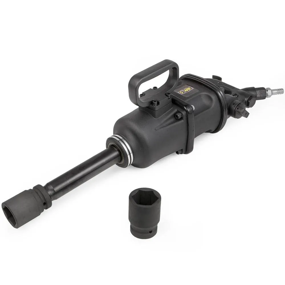 STARK USA 4,000 ft./lbs. 1 in. Heavy-Duty Long Shark Air Impact Wrench with 8 in. Extended Anvil, photo 2 of 7