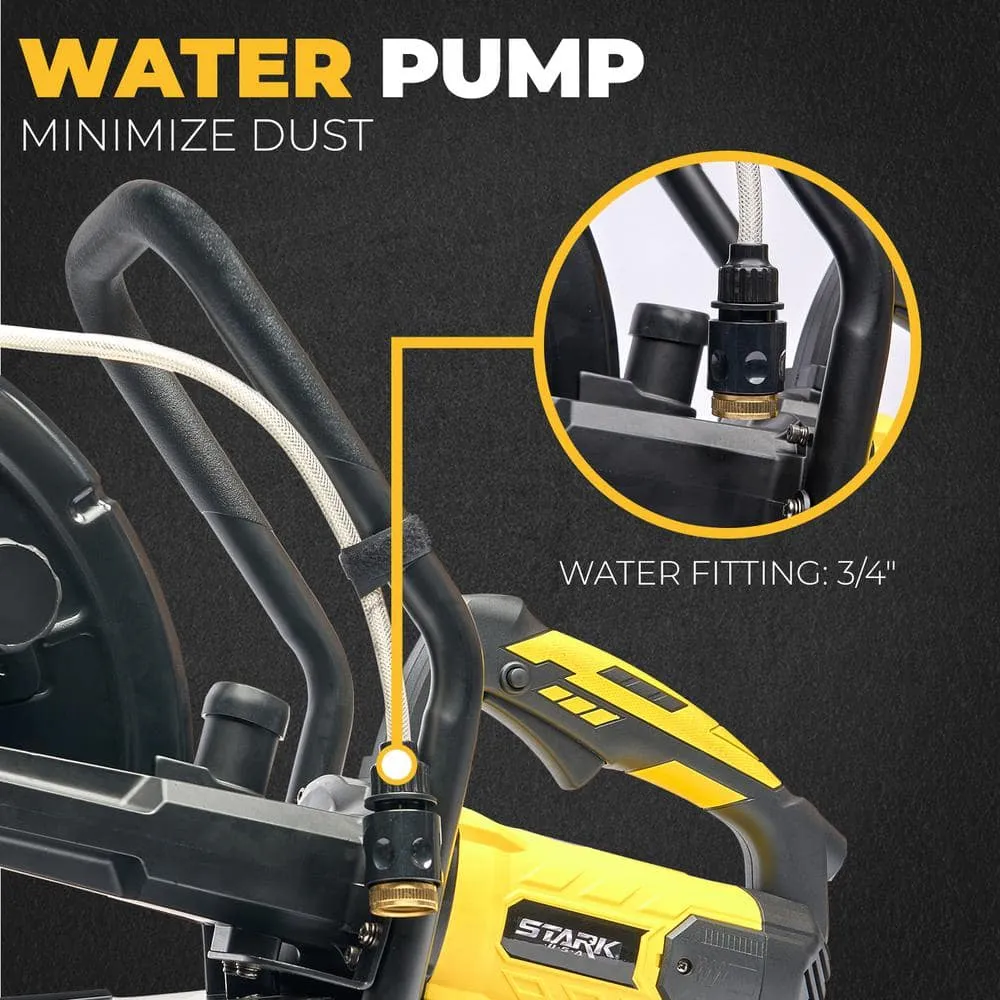 STARK USA 16 in. 3200-Watt Circular Cut Concrete Saw Cutter with Water Line Attachment (No-Blade), photo 7 of 12