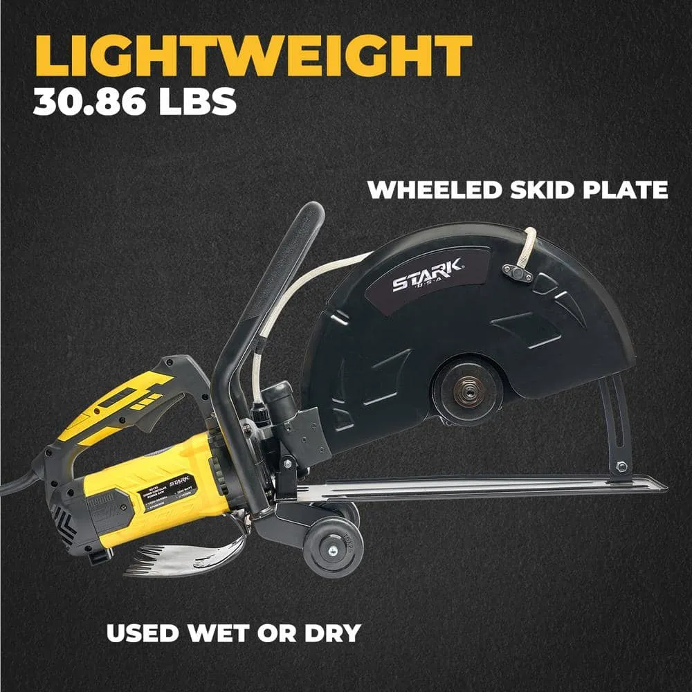 STARK USA 16 in. 3200-Watt Circular Cut Concrete Saw Cutter with Water Line Attachment (No-Blade), photo 6 of 12
