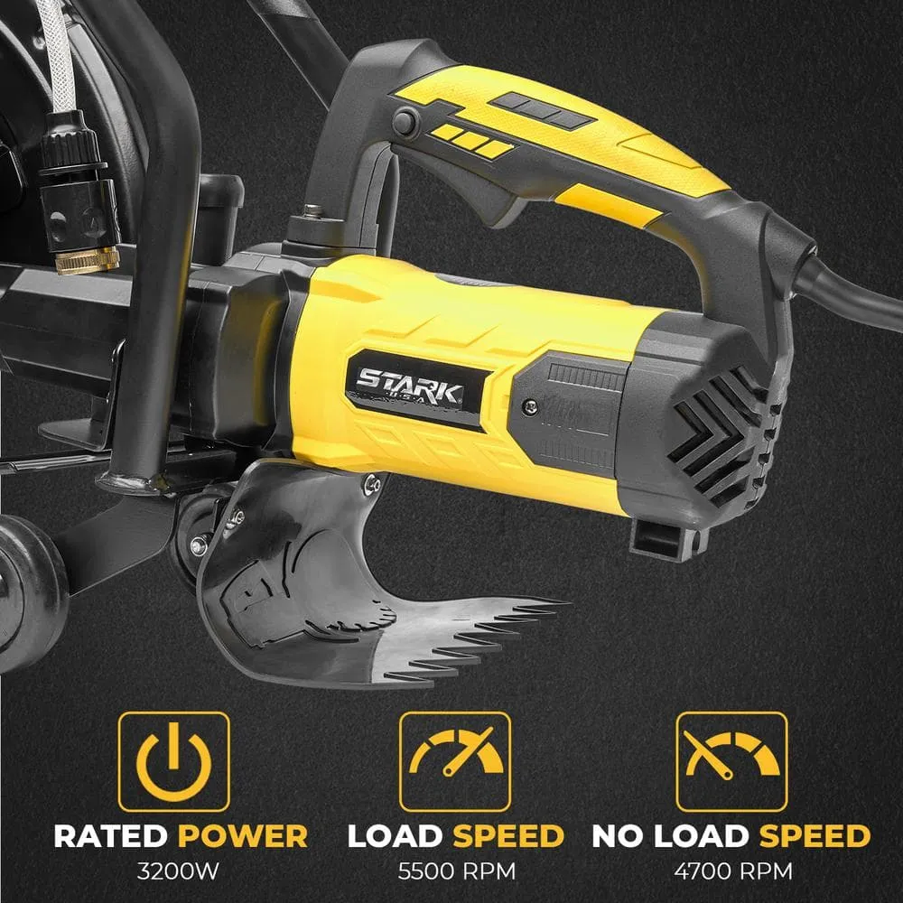 STARK USA 16 in. 3200-Watt Circular Cut Concrete Saw Cutter with Water Line Attachment (No-Blade), photo 5 of 12