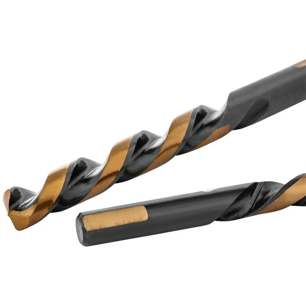 STARK USA Heavy-Duty High Speed Steel Drill Bit Set Black Gold Finish HSS 135 Split Jobber Length (21-Pieces), photo 3 of 5
