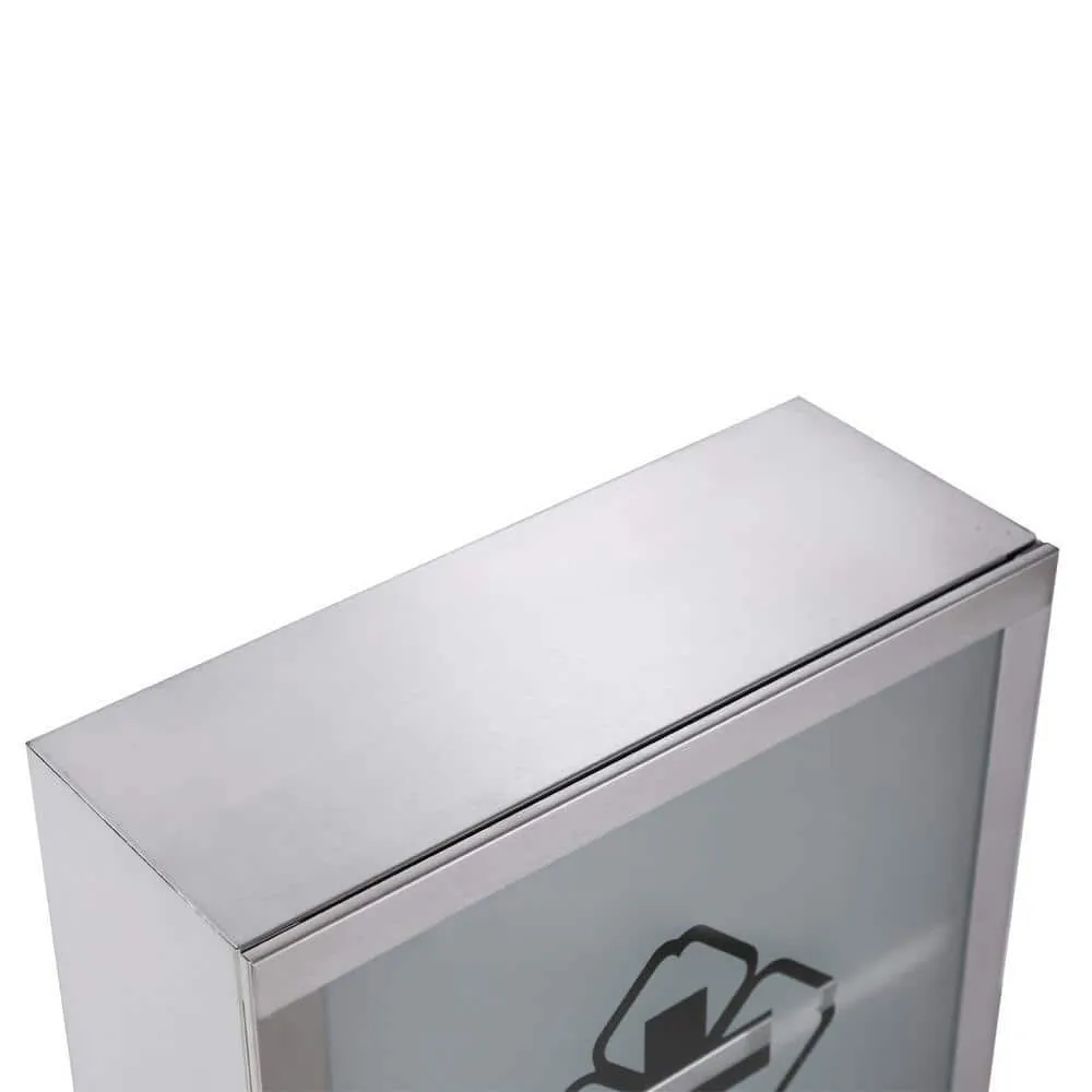 RENOVATORS SUPPLY MANUFACTURING Mini Clove 11-3/4 in. Width x 11-3/4 in. Height Stainless Steel Recessed or Surface Mount Bathroom Medicine Cabinet, photo 6 of 7