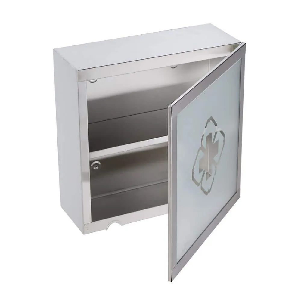 RENOVATORS SUPPLY MANUFACTURING Mini Clove 11-3/4 in. Width x 11-3/4 in. Height Stainless Steel Recessed or Surface Mount Bathroom Medicine Cabinet, photo 4 of 7