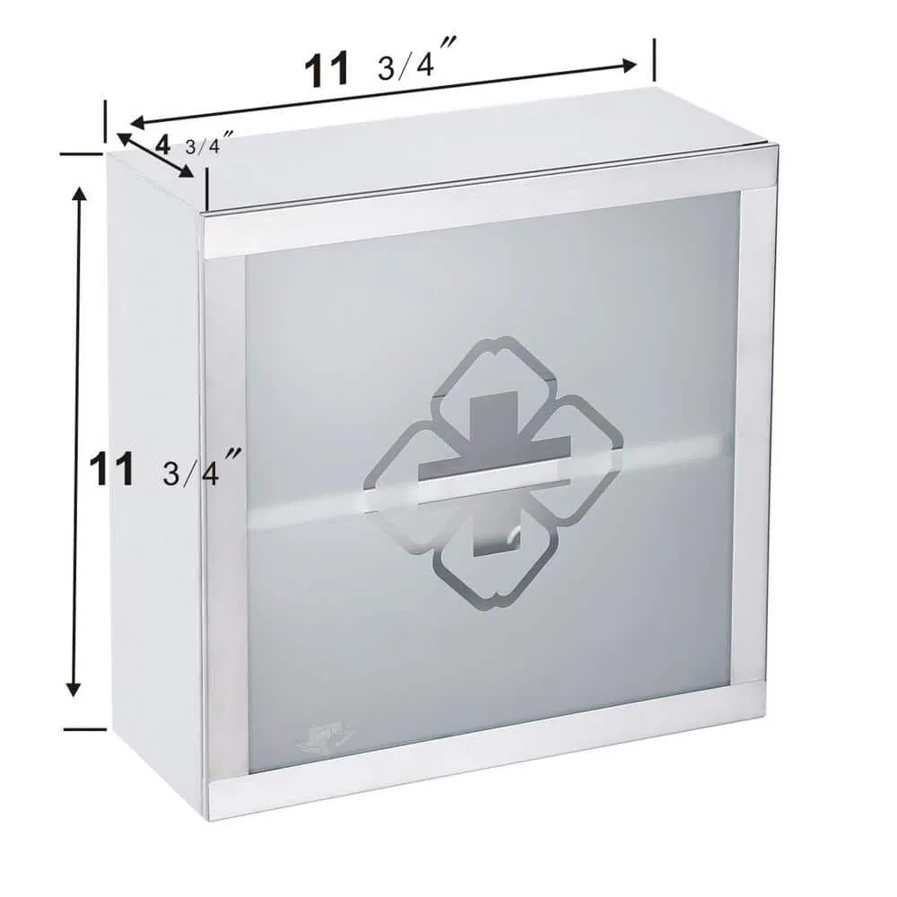 RENOVATORS SUPPLY MANUFACTURING Mini Clove 11-3/4 in. Width x 11-3/4 in. Height Stainless Steel Recessed or Surface Mount Bathroom Medicine Cabinet, photo 3 of 7