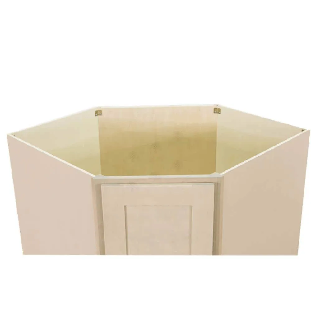 LIFEART CABINETRY Lancaster Shaker Assembled 36 in. x 34.5 in. x 24 in. Base Diagonal Cabinet in Stone Wash, photo 5 of 7