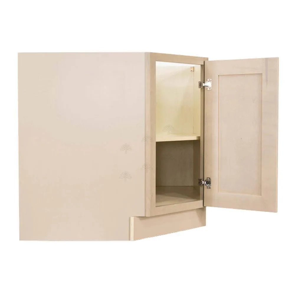 LIFEART CABINETRY Lancaster Shaker Assembled 36 in. x 34.5 in. x 24 in. Base Diagonal Cabinet in Stone Wash, photo 4 of 7