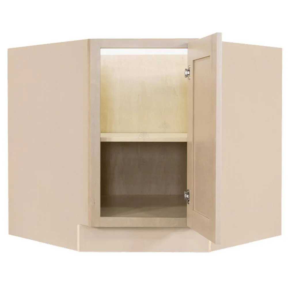 LIFEART CABINETRY Lancaster Shaker Assembled 36 in. x 34.5 in. x 24 in. Base Diagonal Cabinet in Stone Wash, photo 3 of 7