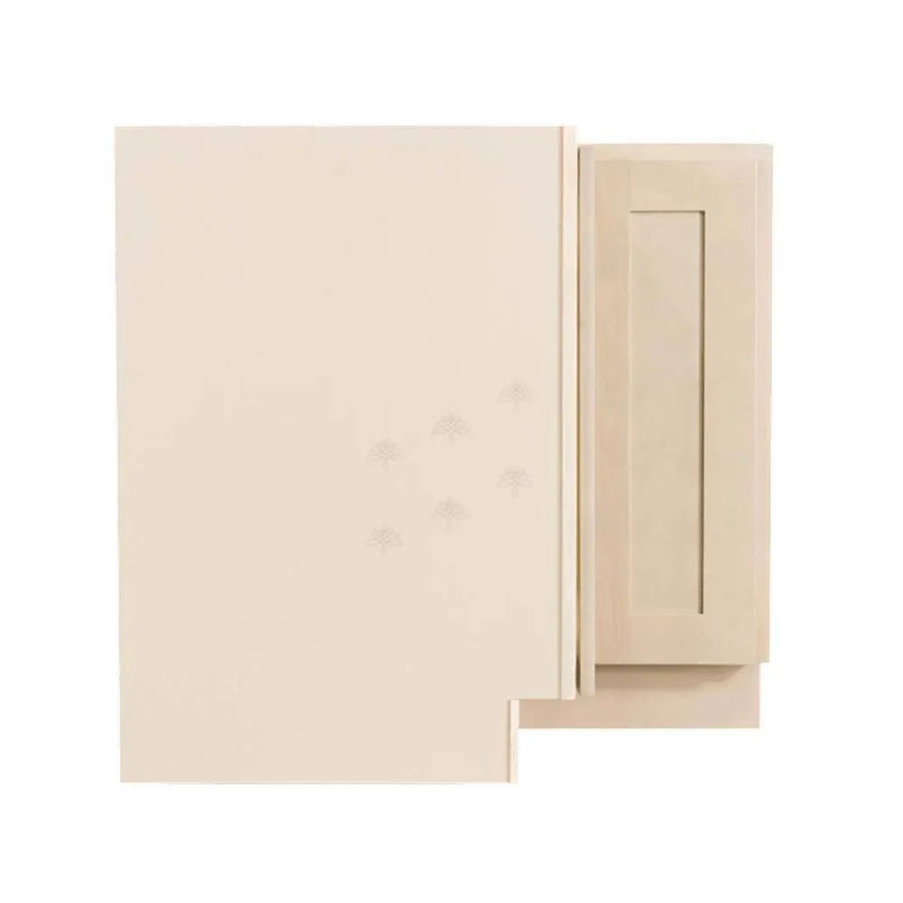 LIFEART CABINETRY Lancaster Shaker Assembled 33 in. x 34.5 in. x 24 in. Base Lazy Susan Cabinet in Stone Wash, photo 4 of 8