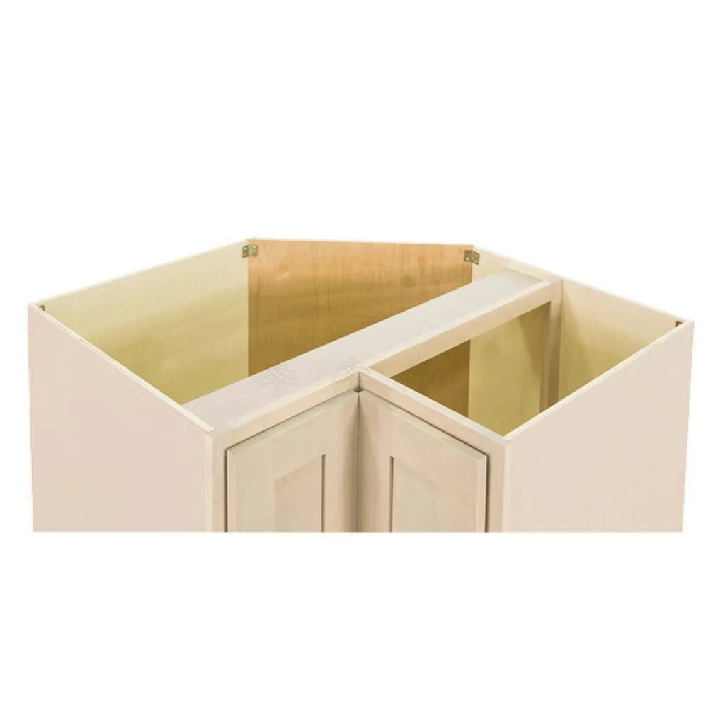 LIFEART CABINETRY Lancaster Shaker Assembled 33 in. x 34.5 in. x 24 in. Base Lazy Susan Cabinet in Stone Wash, photo 5 of 8
